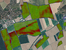 Visualisierung der Talking Fields Karten aus Vogelperspektive 