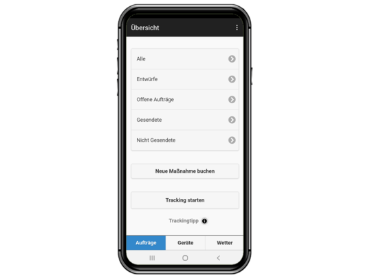 Bildschirmfoto der NEXT MobileJob App